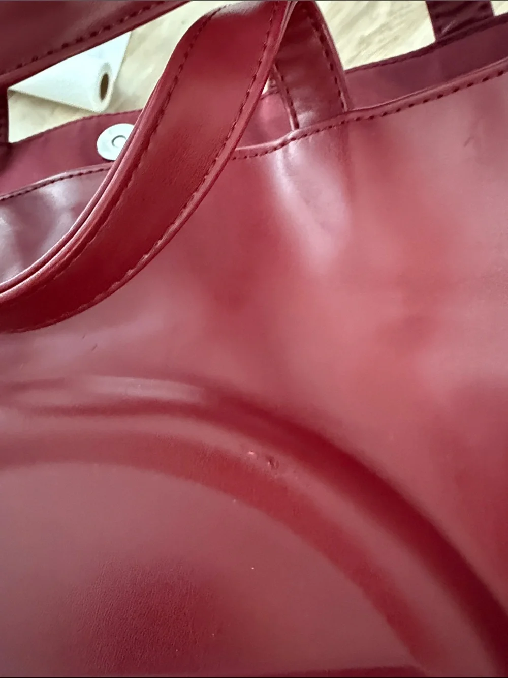 Telfar Large Embossed T Logo Tote - Burgundy